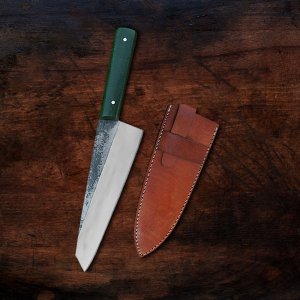 Custom Hand Forged Carbon Steel Cleaver and Kitchen Chef 2 pcs knife Set By Almazan®