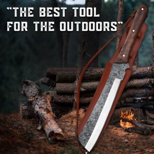 The Thresher - Custom Hand Forged Carbon Steel Bushcraft Knife by Almazan Knives®