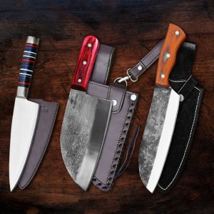 The Camp Kitchen and BBQ Master 3-Knife Gift Set