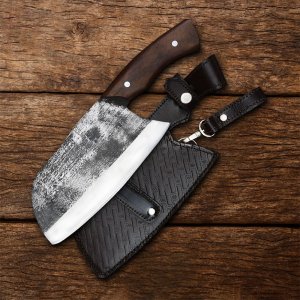 The Serbian Specialist - Handmade Serbian Chef Knife With Leather Sheath by Almazan Knives®