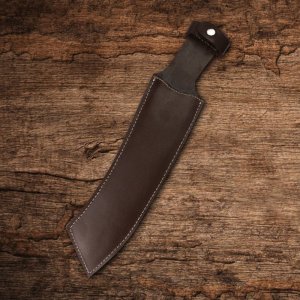 Trailblaze Hacker - Handmade Carbon Steel Bushcraft Knife With Leather Sheath By Almazan Knives®