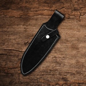The Saddle Back - All Purpose Bushcraft Knife Custom Handmade Carbon Steel Knife with Durable Leather Sheath by Almazan Knives®