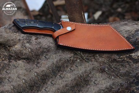 Midnight Butcher's Bill - Custom Handmade Chef Cleaver Knife with Micarata Handle by Almazan Knives®