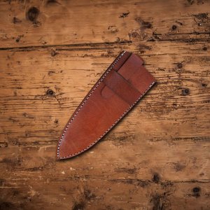 Culinary Verdant - Hand Forged Carbon Steel Chef Knife With Micarta Wood Handle by Almazan Knives®