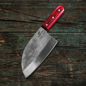 The Bushcraft Original - Handmade Carbon Steel Bushcraft Knife with Leather Sheath By Almazan Knives®