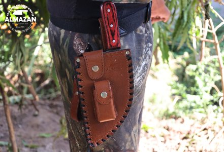 The Bushcraft Original - Handmade Carbon Steel Bushcraft Knife with Leather Sheath By Almazan Knives®