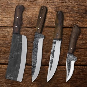 The Hunting Knife High-carbon Steel Made By Almazan Knives (4pcs set)