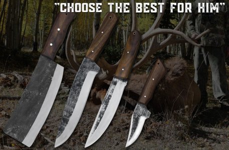 The Hunting Knife High-carbon Steel Made By Almazan Knives (4pcs set)