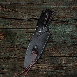 Midnight Maverick - Handmade Carbon Steel hunting Knife with Micarta Handle by Almazn Knives®