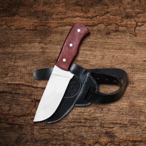 Pocket Pathfinder - Hand Forged Stainless Steel Hunting Knife With Micarta Handle By Almazan Knives®