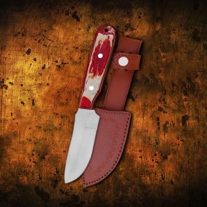 Ember & Sand Carver - Hand Forged Stainless Steel Knife with Pakkawood Handle by Almazan Knives®