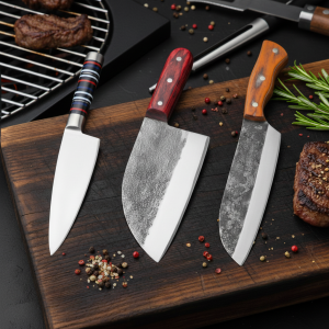 The Camp Kitchen and BBQ Master 3-Knife Gift Set