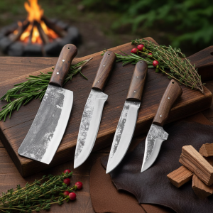 The Hunting Knife High-carbon Steel Made By Almazan Knives (4pcs set)