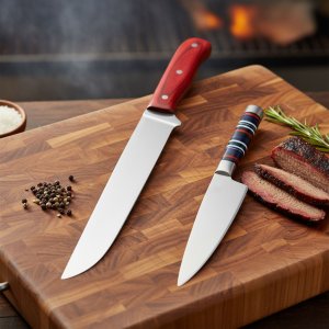 Steel Savor Set - Custom Handmade Stainless Steel Kitchen Knife 2 pcs Gift Set for Holidays By Almazan®