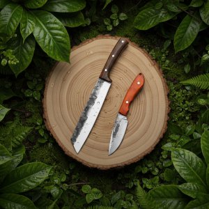 Wildwood Wranglers-Bushcraft and Skinning 2 pcs Knife Set By Almazan Knives®