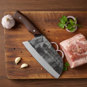 The Serbian Specialist - Handmade Serbian Chef Knife With Leather Sheath by Almazan Knives®
