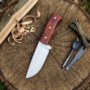 Pocket Pathfinder - Hand Forged Stainless Steel Hunting Knife With Micarta Handle By Almazan Knives®