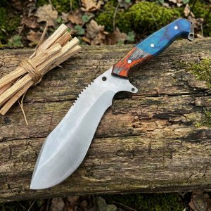 Wildwood Mosaic - Stainless Steel Hunting Knife with Pakkawood Handle by Almazan Knives®